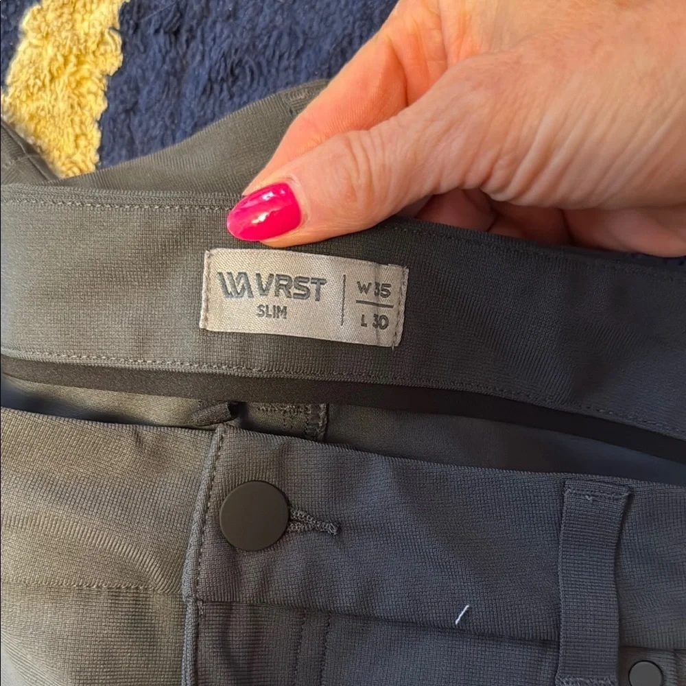 Gray Chinos with Streamlined Silhouette
